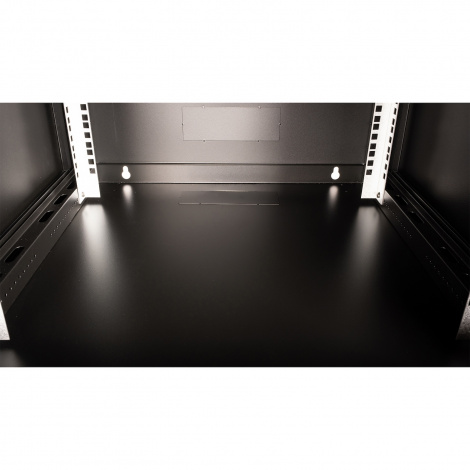 Шкаф 19" телекоммуникационный настенный, 6U 368x600х600 мм, дверь стекло, черный